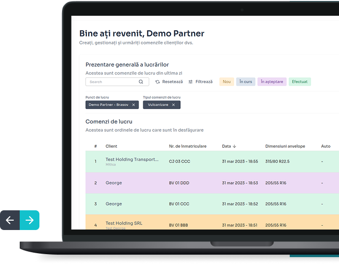 Dashboard interface